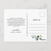 Elegant Waterverf Eucalyptus Greenery Hartelijk da Briefkaart (Achterkant)