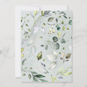 Elegant Waterverf Eucalyptus Greenery Wedding Kaart (Achterkant)