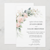 Elegant Waterverf Eucalyptus Greenery Wedding Kaart (Voorkant / Achterkant)