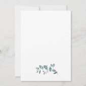 Elegant Waterverf Eucalyptus Greenery Wedding Kaart (Achterkant)