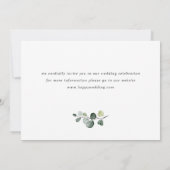 Elegant Waterverf Eucalyptus Greenery Wedding Sav Save The Date (Achterkant)