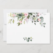 Elegant Waterverf Eucalyptus Greenery Wedding Sav Save The Date (Achterkant)