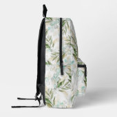 Elegant Waterverf Eucalyptus Monogram Bedrukte Rugzak (Links)