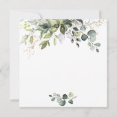 Elegant Waterverf Eucalyptus Save the Date (Achterkant)