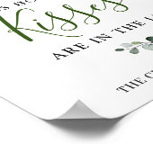 Elegant Waterverf Eucalyptus Vrijgezellenfeest Pos Poster (Hoek)