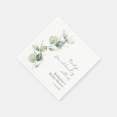 Elegant Waterverf Eucalyptus Vrijgezellenfeest Servet (Hoek)