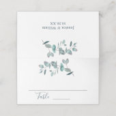 Elegant Waterverf Eucalyptus Weddenschappen Table (Buitenkant ongevouwen)