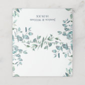 Elegant Waterverf Eucalyptus Weddenschappen Table (Buitenkant ongevouwen)