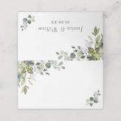 Elegant Waterverf Eucalyptus Wedding (Buitenkant ongevouwen)
