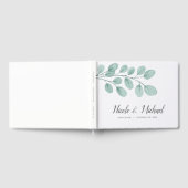 Elegant Waterverf Eucalyptus Wedding Gastenboek (Volledig)