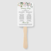 Elegant Waterverf Eucalyptus Wedding Program Hand Handwaaier (Achterkant)