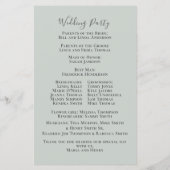 Elegant Waterverf Eucalyptus Wedding Programme (Achterkant)