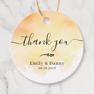Elegant Waterverf Fall Wedding Welcome Bag Bedankjes Labels