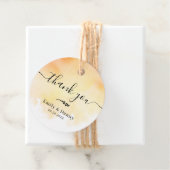 Elegant Waterverf Fall Wedding Welcome Bag Bedankjes Labels (In situ)