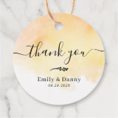 Elegant Waterverf Fall Wedding Welcome Bag Bedankjes Labels (Achterkant)