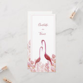 Elegant Waterverf, flamingos, goud en roze Kaart (Voorkant / Achterkant in situ)