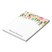 Elegant Waterverf Floral-Blocnote Notitieblok (Gedraaid)
