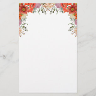 Elegant Waterverf Floral botanisch Briefpapier