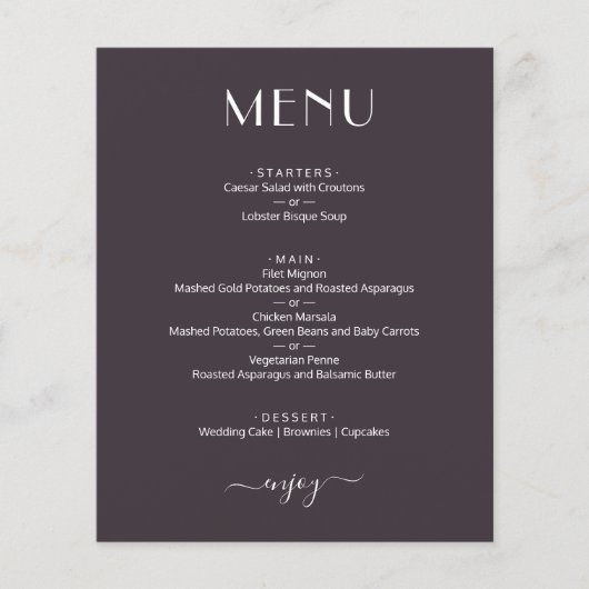 Elegant Waterverf Floral Budget Wedding Menu (Voorkant)