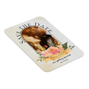 Elegant Waterverf Floral Cute Photo Arch Wedding Magneet