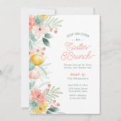 Elegant Waterverf Floral Easter Brunch Uitnodiging (Voorkant)