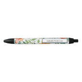 Elegant Waterverf Floral op persoonlijke titel Zwarte Inkt Pen (Voorkant)