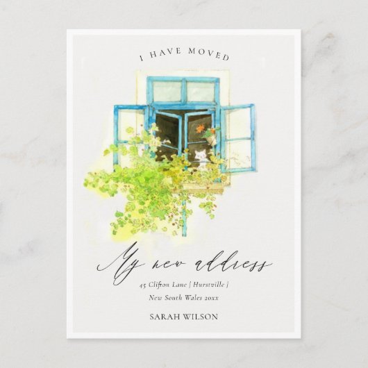 Elegant Waterverf Floral Vine Window I heeft zich Briefkaart (Voorkant)
