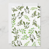 Elegant Waterverf Floral Wedding Kaart (Achterkant)