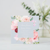 Elegant Waterverf Floral Wedding Kaart (Staand voorkant)