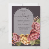 Elegant Waterverf Floral Wedding Kaart (Voorkant)