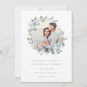 Elegant Waterverf Floral Wedding Save The Date (Voorkant)