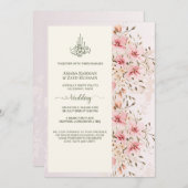 Elegant Waterverf Floral Wedding Uitnodiging (Voorkant / Achterkant)