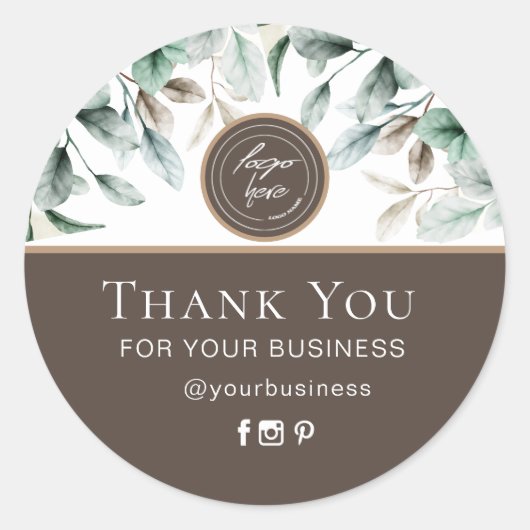 Elegant waterverf florale sticker (Voorkant)