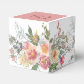 Elegant Waterverf Florals Wedding Favor Box Bedankdoosjes (Achterkant)