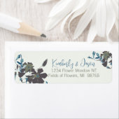 Elegant Waterverf Flowers Etiket (Insitu)