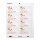 Elegant Waterverf Flowers Monogrammed Lace Etiket (Full Sheet)