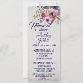 Elegant Waterverf Flowers Rehearsal Dinner Kaarten (Achterkant)