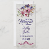 Elegant Waterverf Flowers Rehearsal Dinner Kaarten (Voorkant)