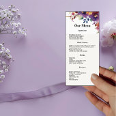 Elegant Waterverf Flowers Weddenschap-menu Menu