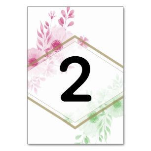 Elegant Waterverf Flowers Wedding Kaart