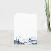 Elegant Waterverf Foggy Forest Wedding Bedankkaart (Achterkant)