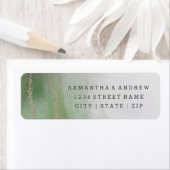 Elegant Waterverf Foliage Wedding Return Address Etiket (Insitu)
