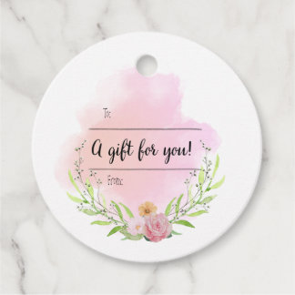 Elegant Waterverf Gift Label - "Een geschenk voor 