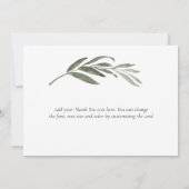Elegant Waterverf Green Leaf Modern Wedding Bedankkaart (Achterkant)