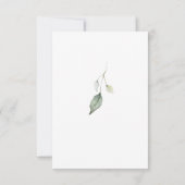 Elegant Waterverf Green Leaves Wedding RSVP Kaartje (Achterkant)