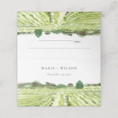 Elegant Waterverf Green Winery Vineyard Wedding (Buitenkant ongevouwen)