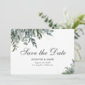 Elegant Waterverf Greenergy Save the Date Card (Staand voorkant)