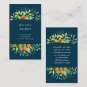 Elegant Waterverf Greenery Botanische Verticale Visitekaartje (Voorkant / Achterkant)