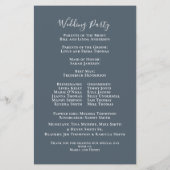 Elegant Waterverf Greenery Floral Wedding Programm (Achterkant)
