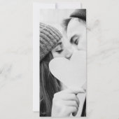 Elegant Waterverf Greenery Foto Wedding Kaart (Achterkant)